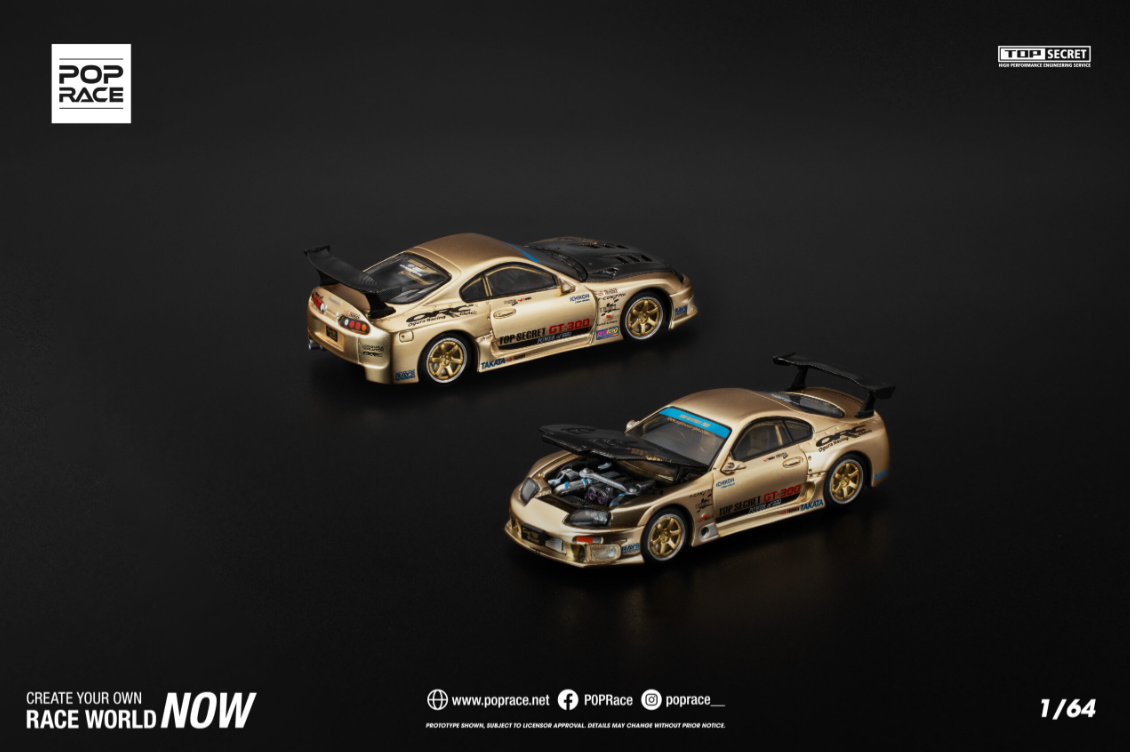 Pop Race 1/64 Toyota Top Secret GT300 Supra