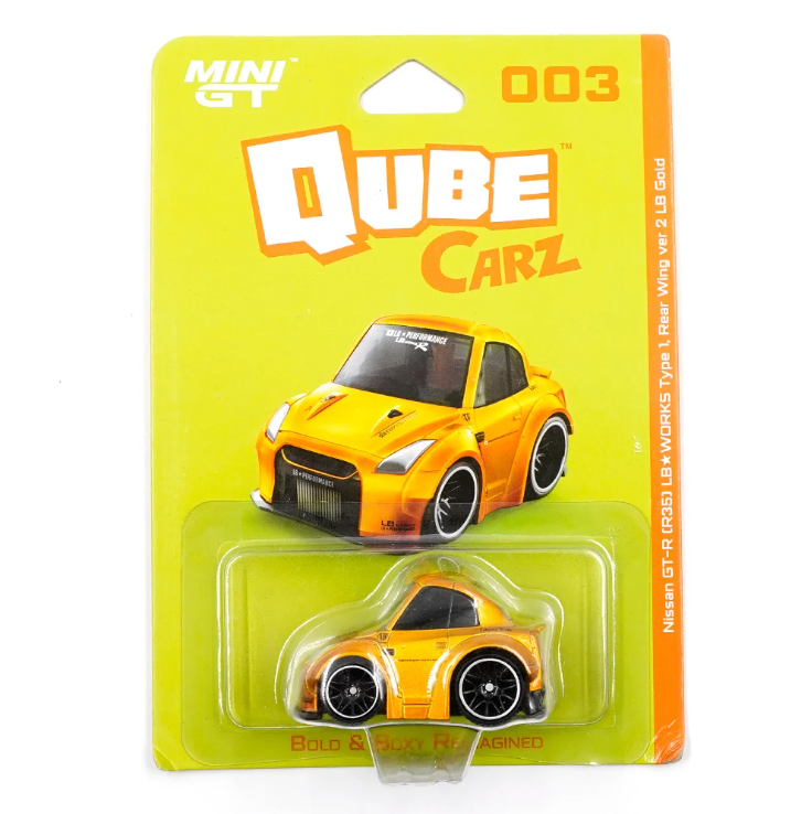 Mini GT Nissan GT-R (R35) LB WORKS Type 1, Rear Wing ver 2 LB Gold