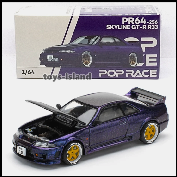 POPRACE 1:64 NISSAN SKYLINE GT-R R33 NISMO MİDNIGHT PURPLE