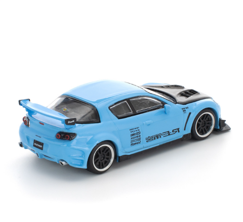 Poprace 1/64 MAZDA RX-8 RE-AMEMIYA LIGHT BLUE Diecast