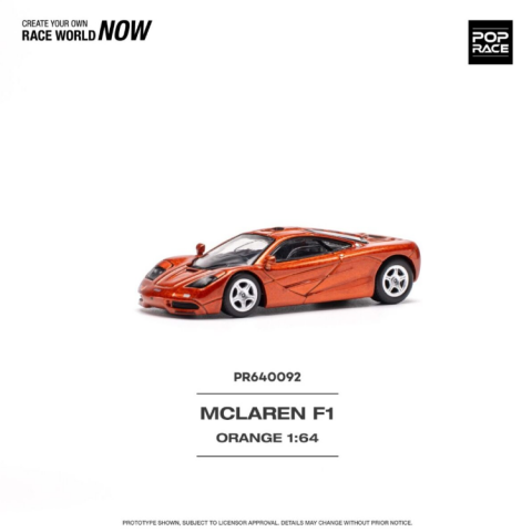 Pop Race 1/64 McLaren F1 Orange PR640092