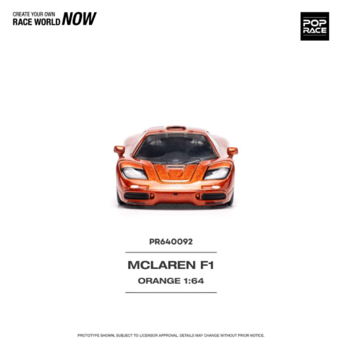 Pop Race 1/64 McLaren F1 Orange PR640092