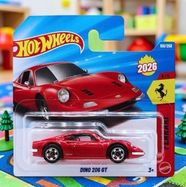 Dino 206 GT Hot Wheels Tekli Araba Koleksiyonluk Klasik Model