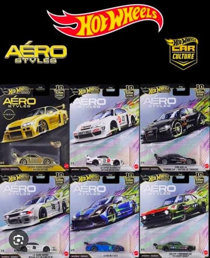 Hot Wheels premıum fpy86 aero style set kapalı koli